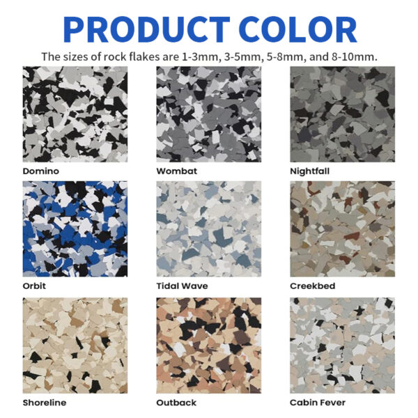 Colored Epoxies Vinyl Flakes