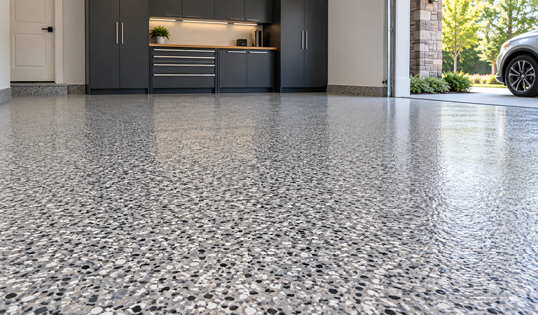 Polyaspartic One Day System Colour Flake Flooring