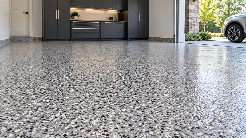 Polyaspartic One Day System Colour Flake Flooring